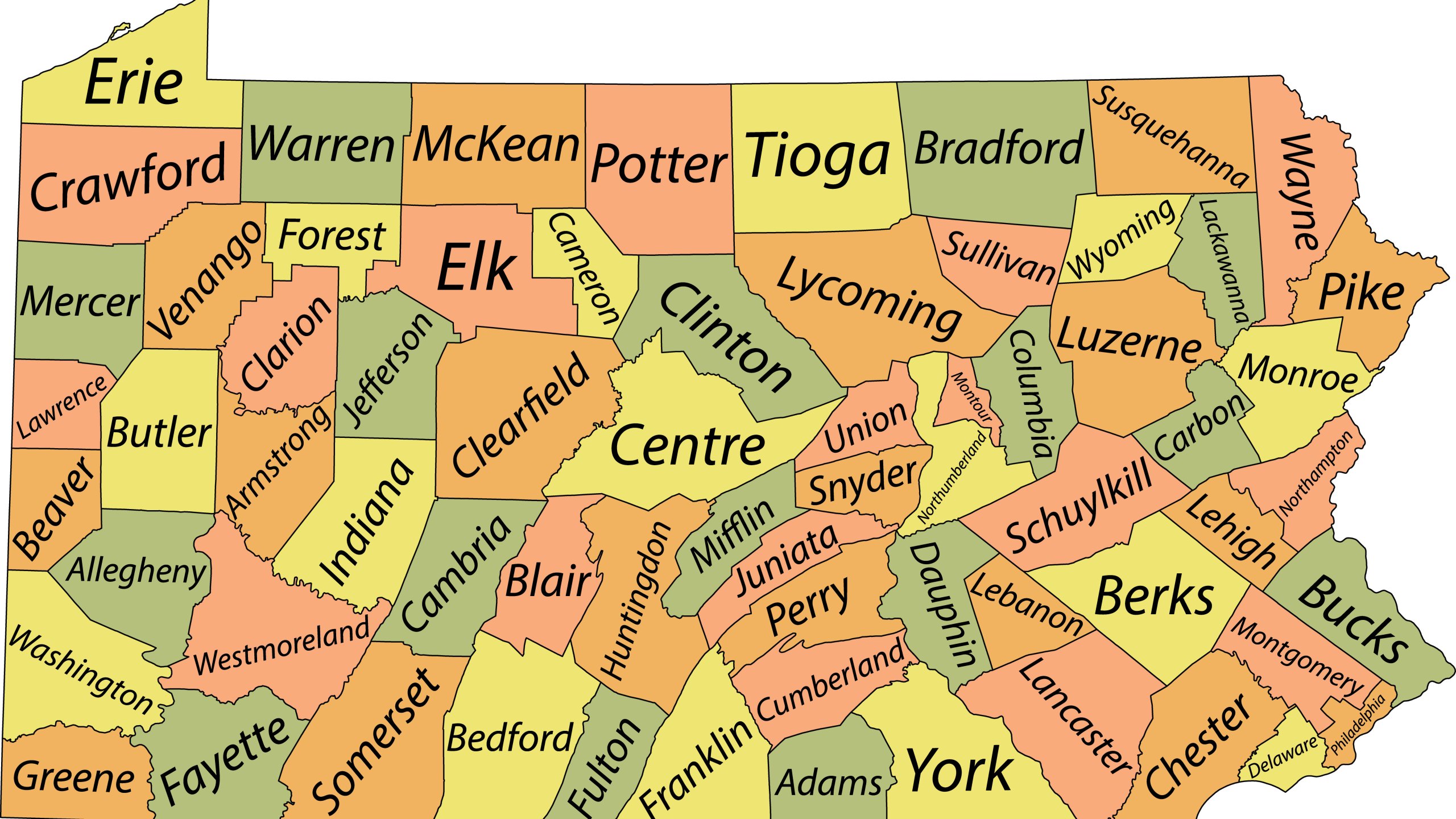 largest counties in pennsylvania