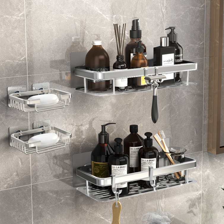 adhesive shower shelf