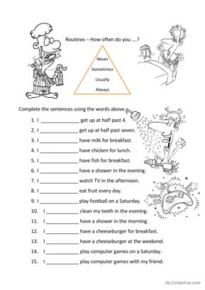 adverbs of frequency pdf exercises