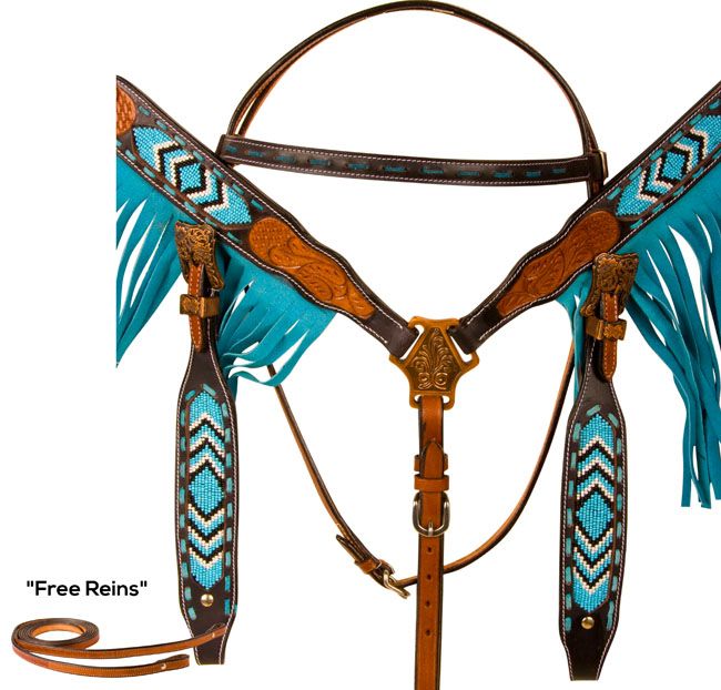 teal horse tack