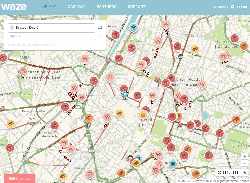 waze live map