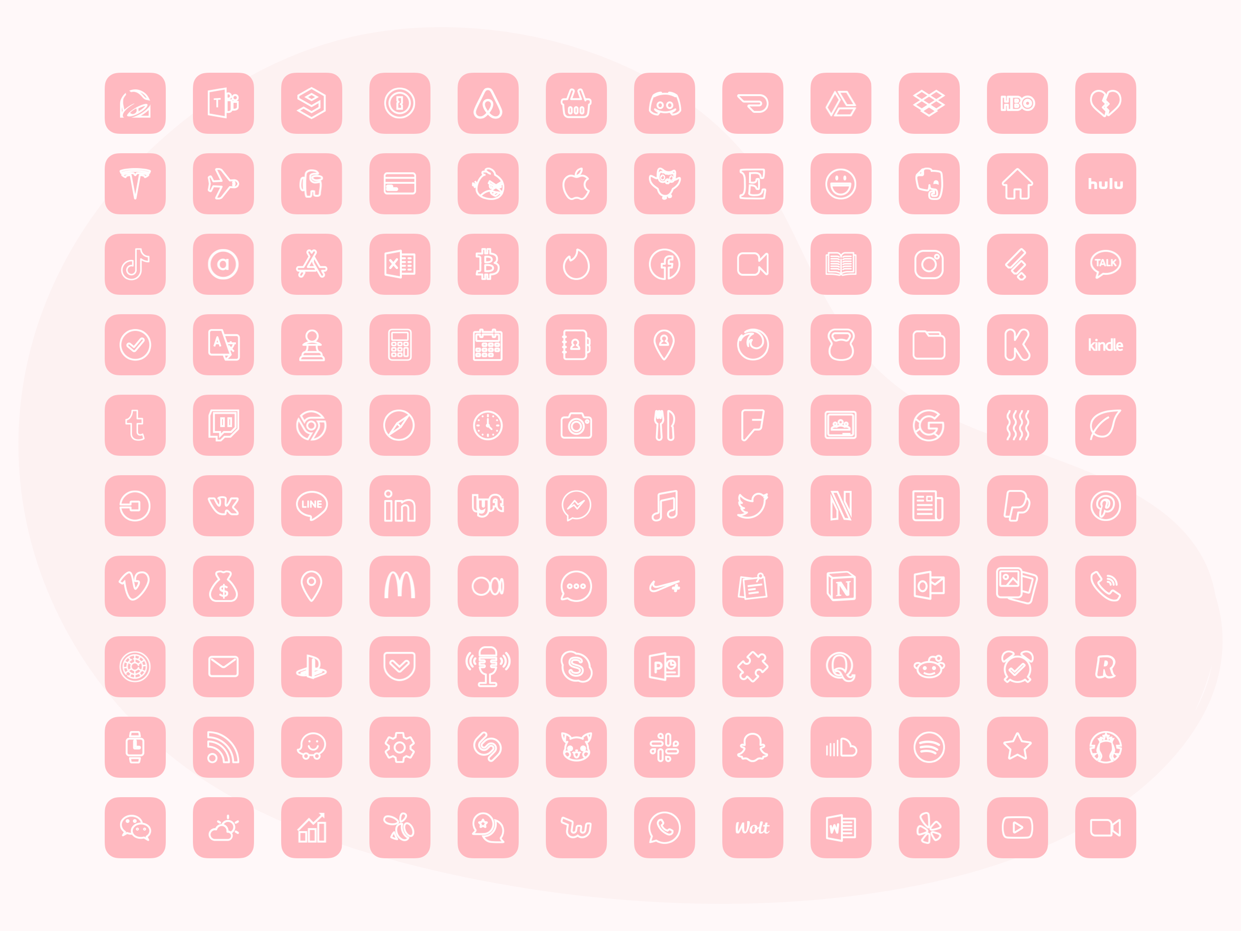 aesthetic pink icons