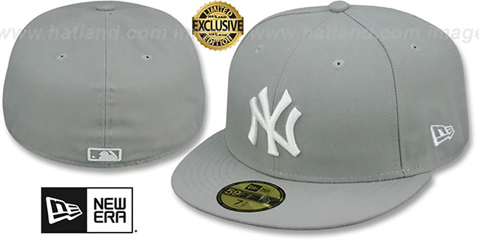 grey fitted hat