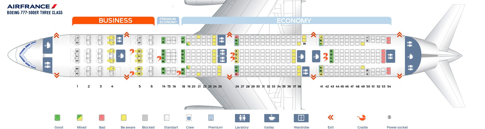 air france seat map