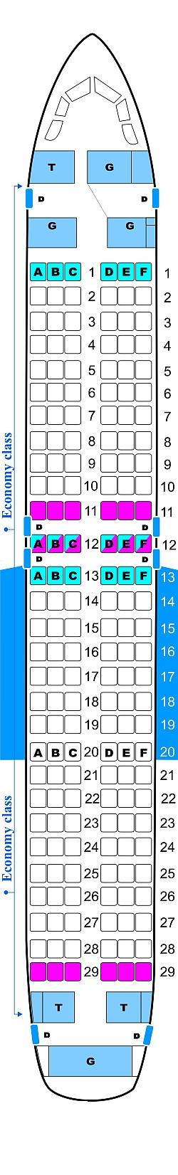 airbus a320 seat layout