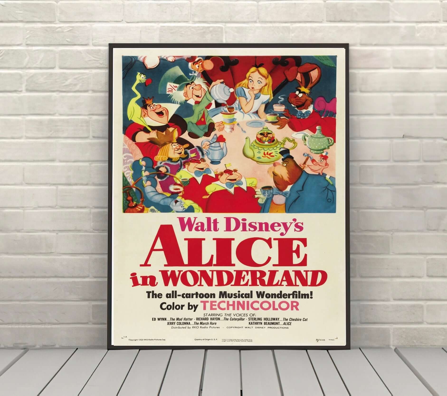 alice in wonderland vintage poster