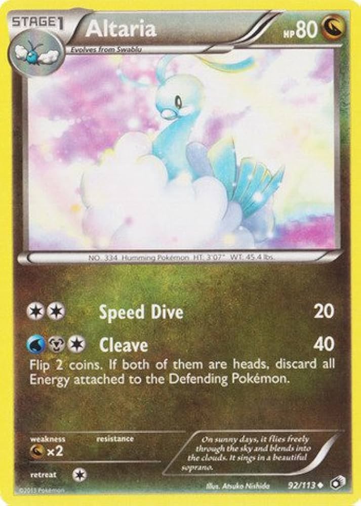 altaria pokemon card stage 1