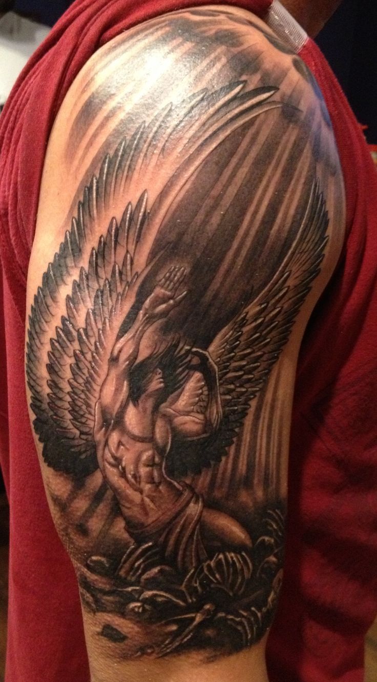 angel tattoo male