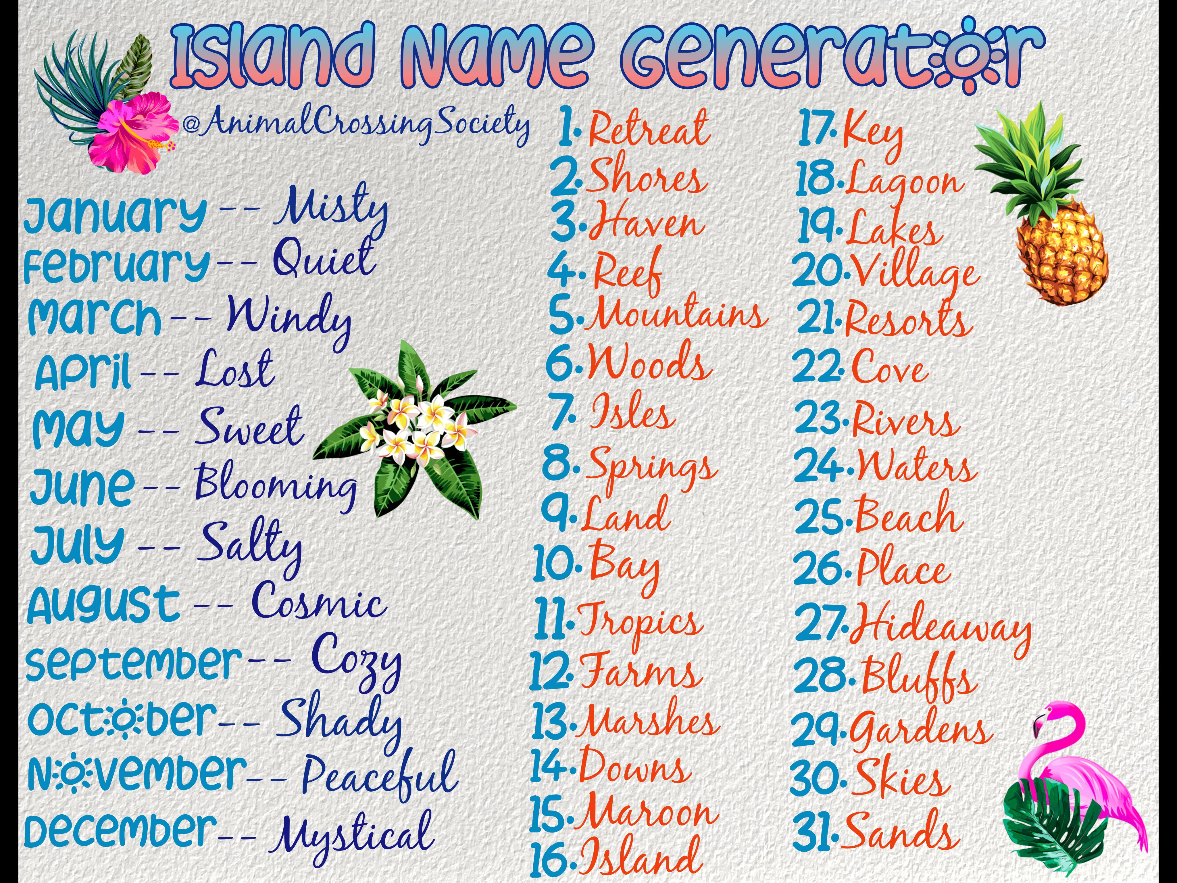 animal crossing island names generator