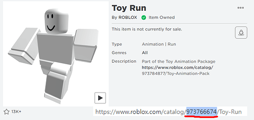 animation id roblox