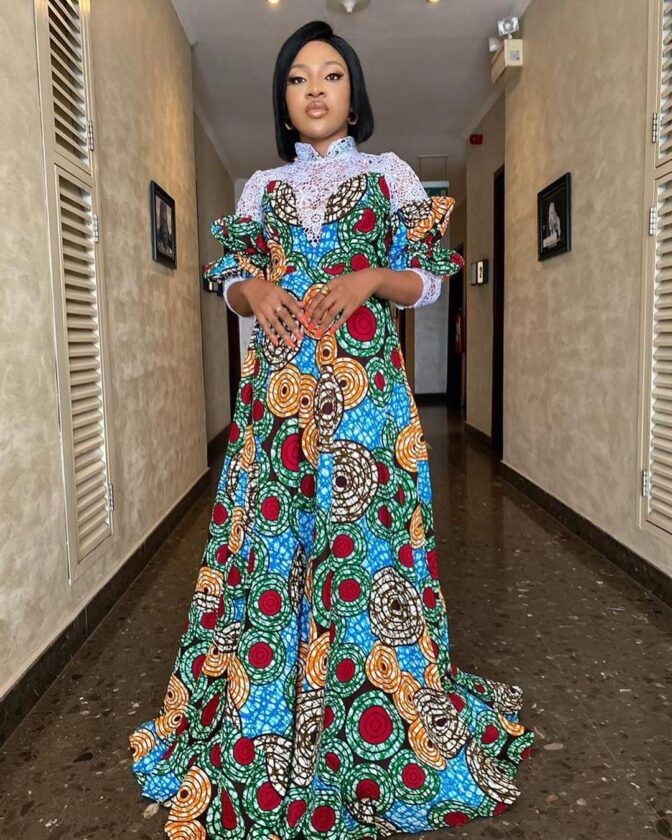 ankara long gown styles