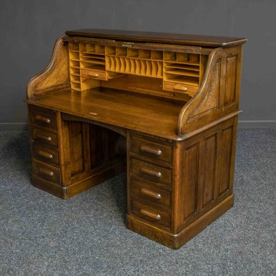 antique roll top desk oak