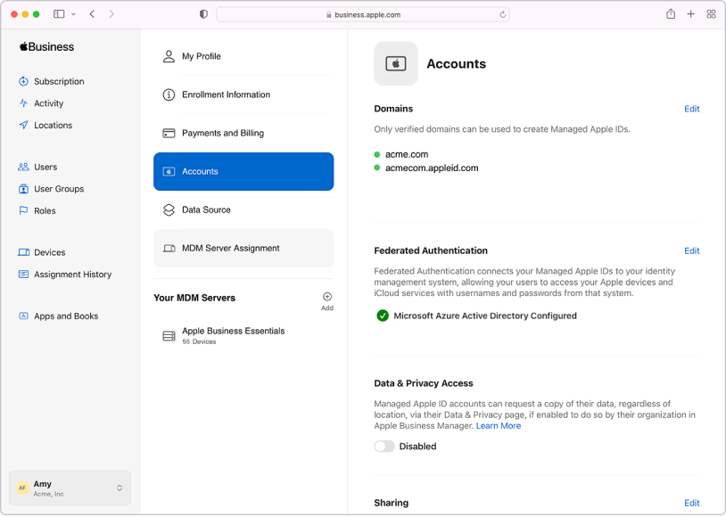 apple business manager login