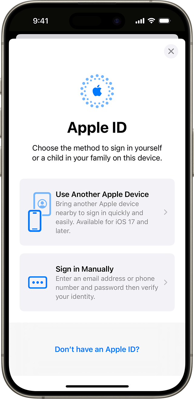 apple id password create