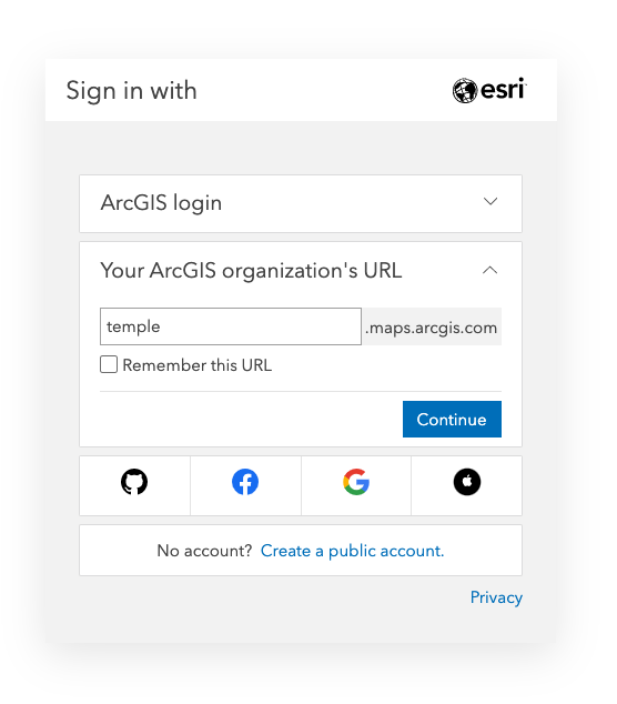 arcgis online sign in