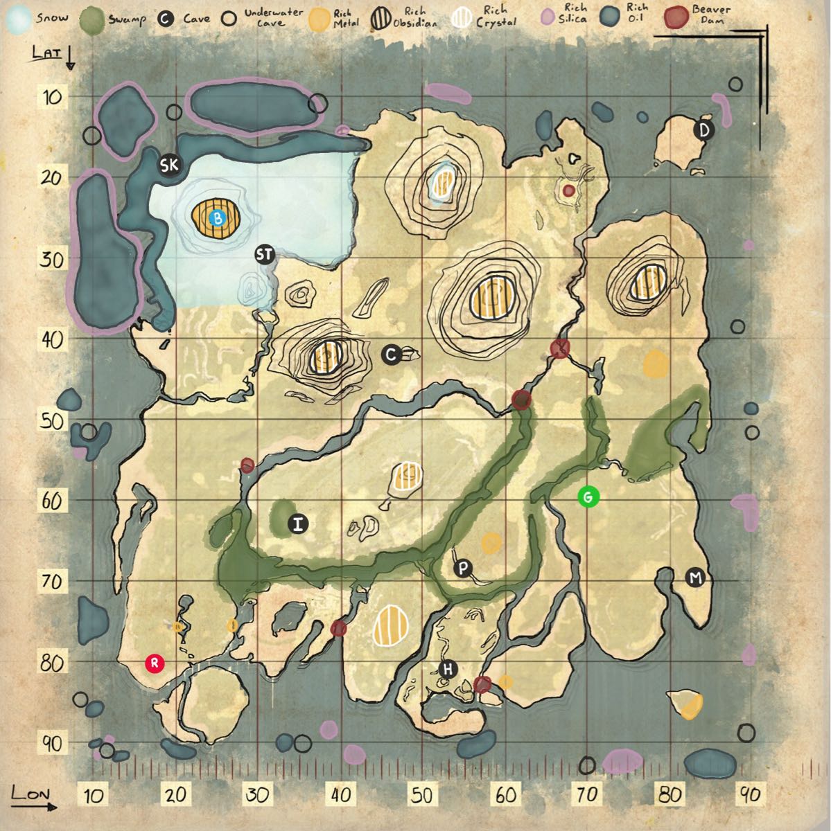 ark the island map