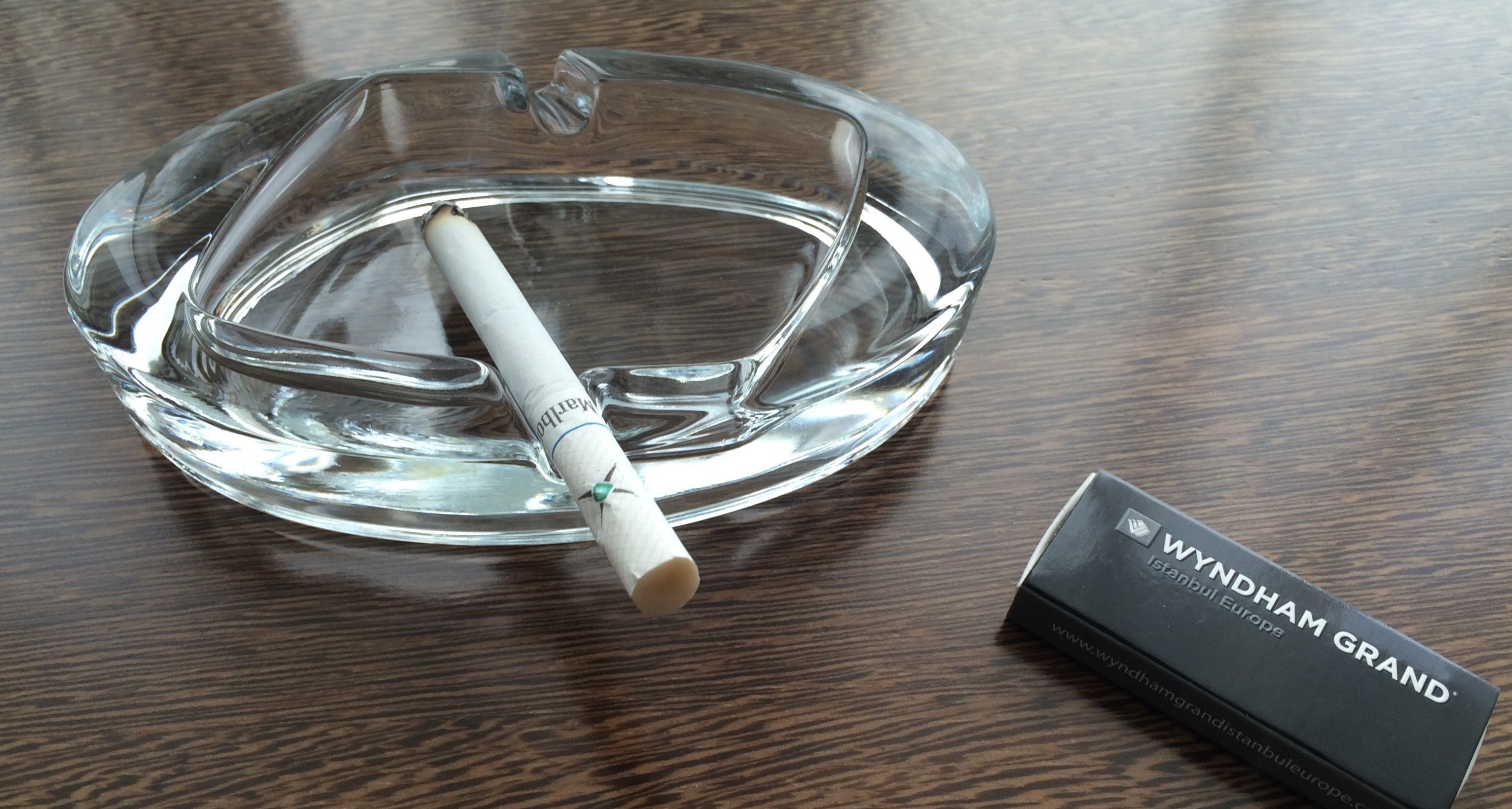 ashtray and cigarette