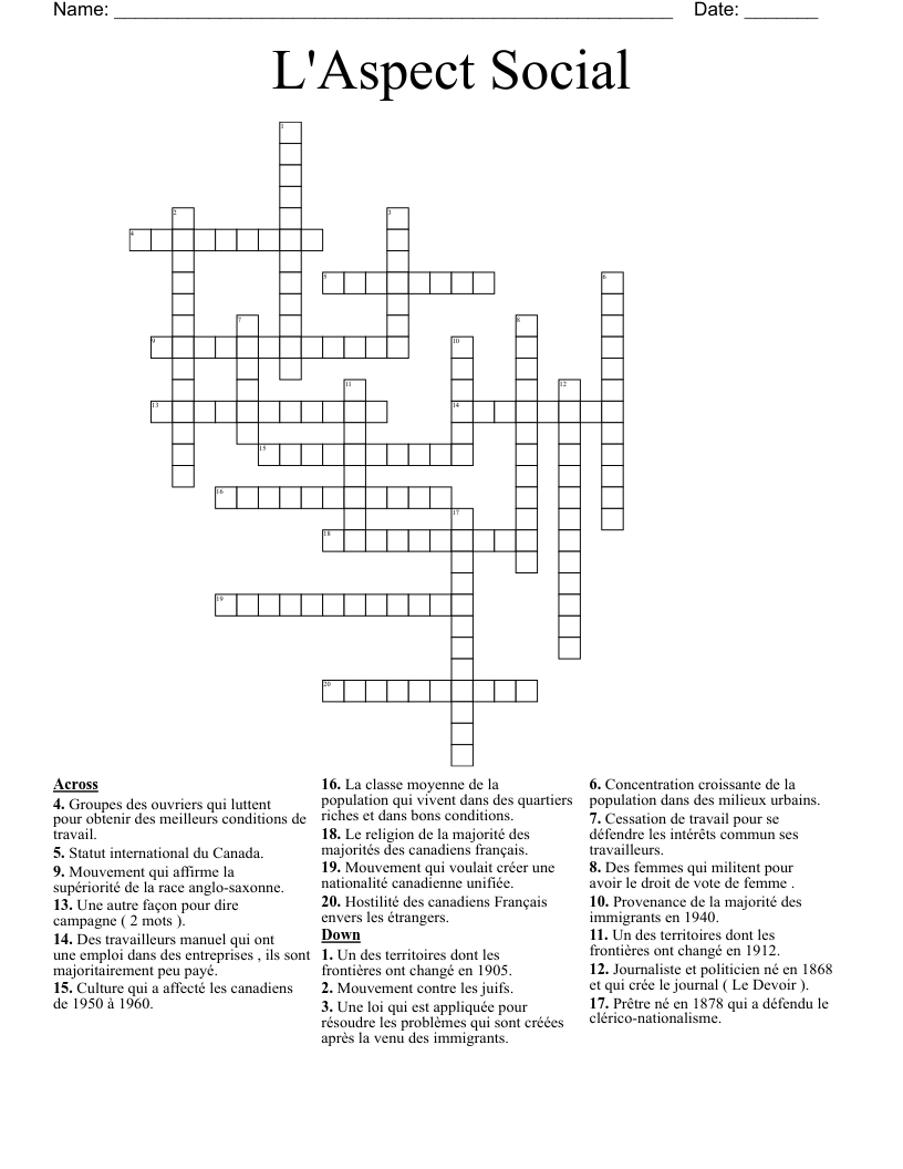 aspect crossword