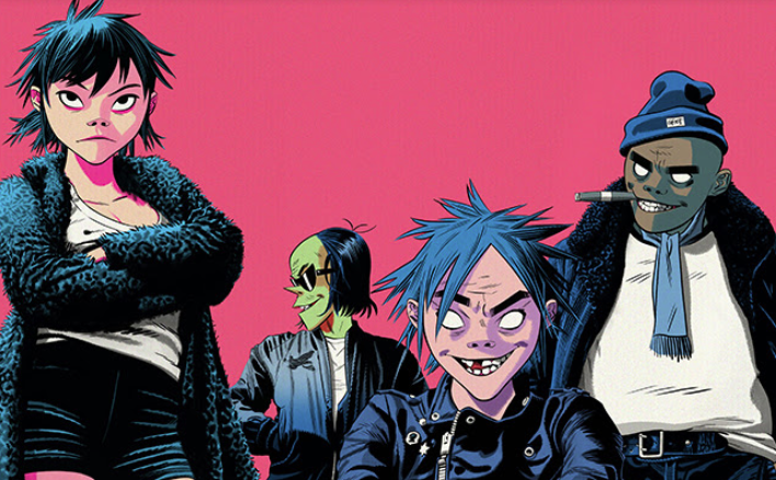 the now now gorillaz art