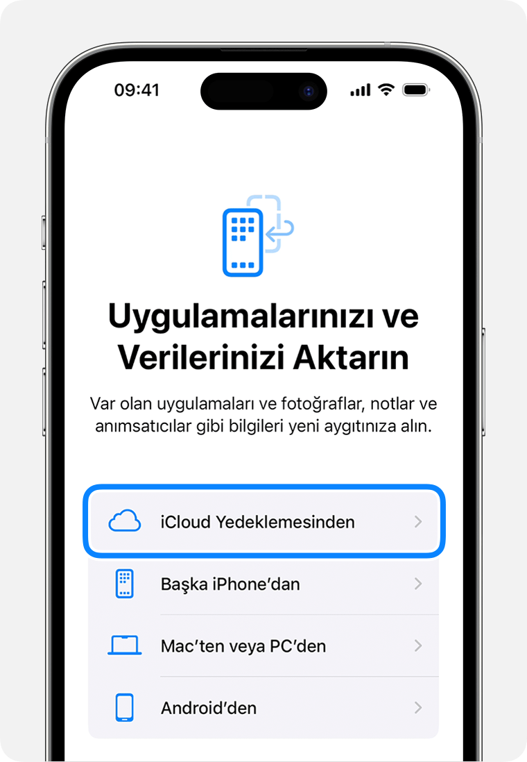 eski icloud hesabı geri yükleme