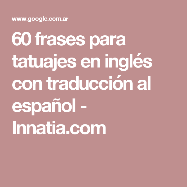 frases para tatuajes en ingles traducidas al español