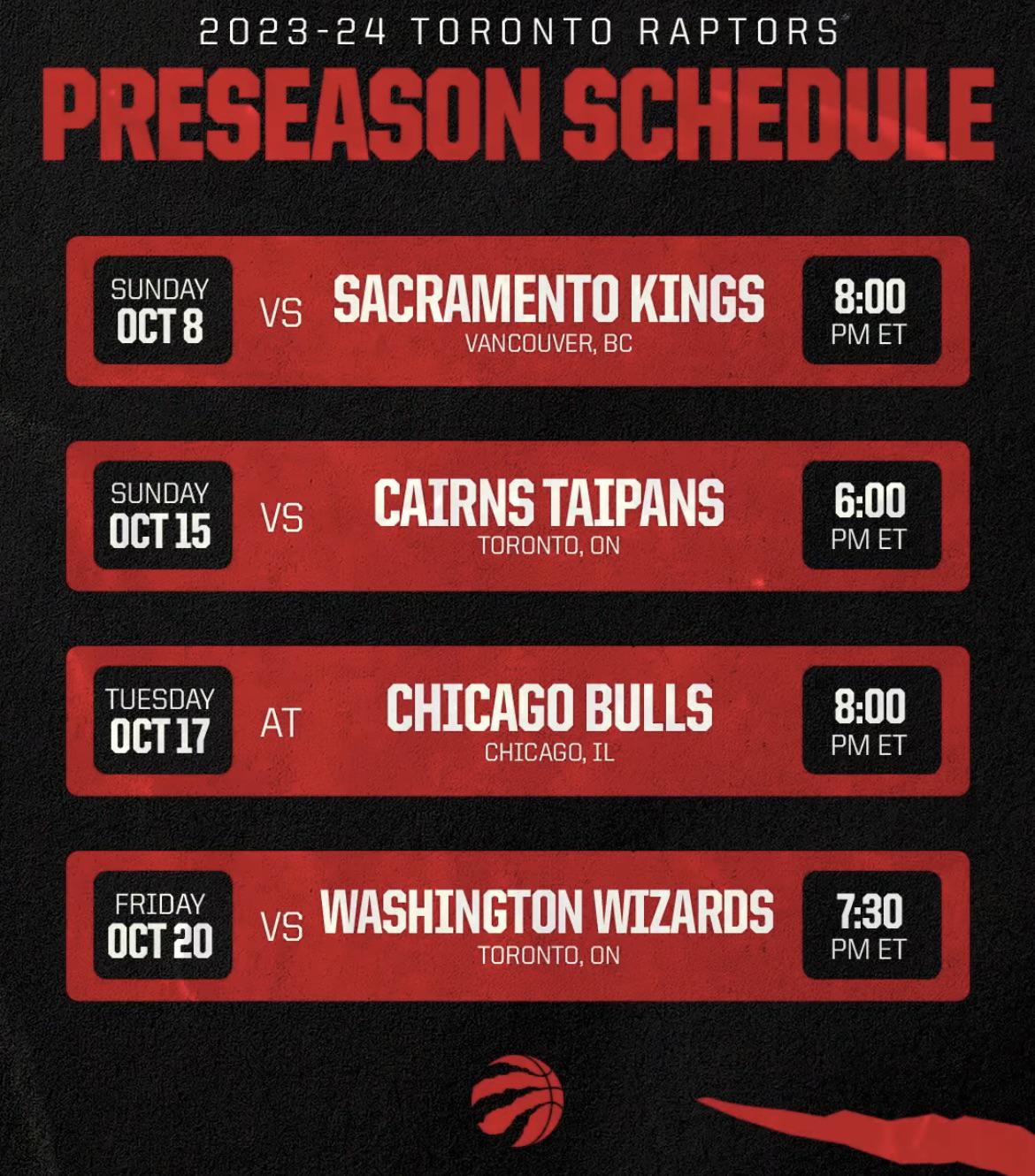 toronto raptors 2023-24 schedule