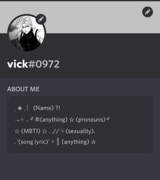 discord bios aesthetic