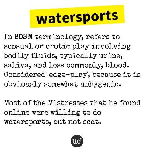 water sports urban dictionary