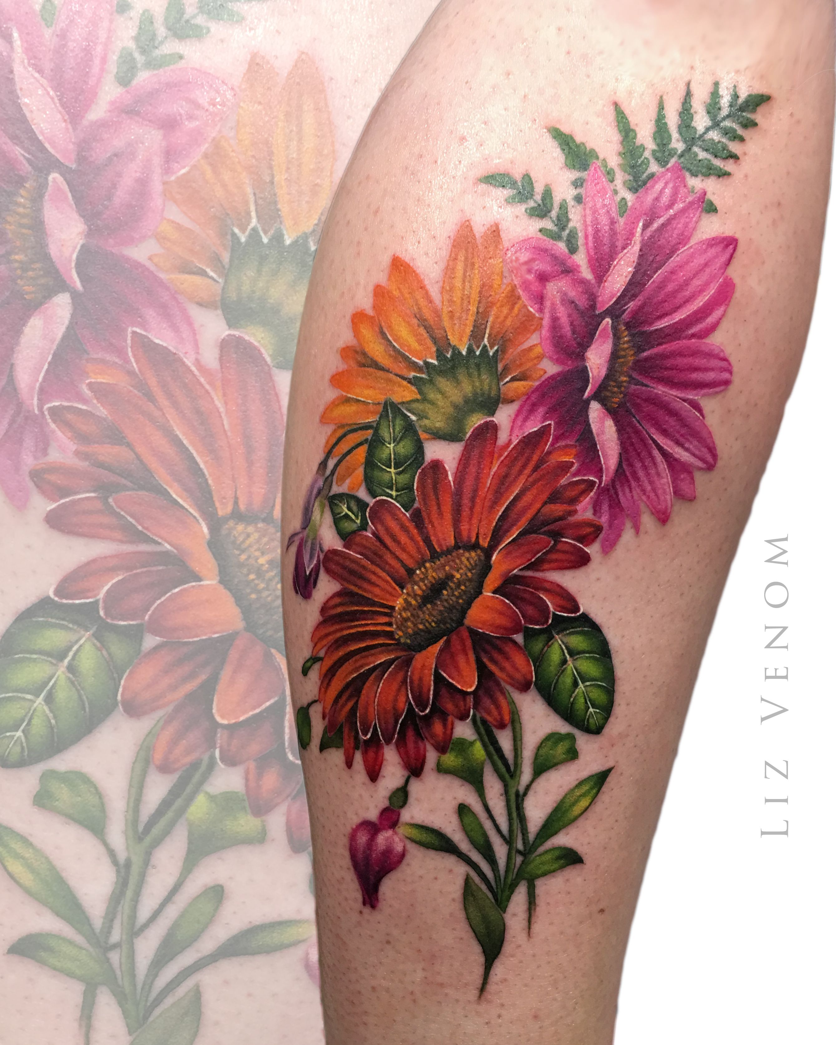 gerbera daisy tattoos