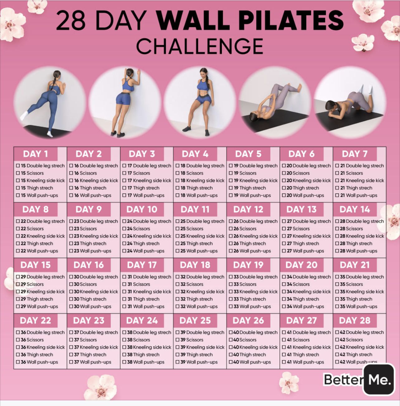 30 days wall pilates