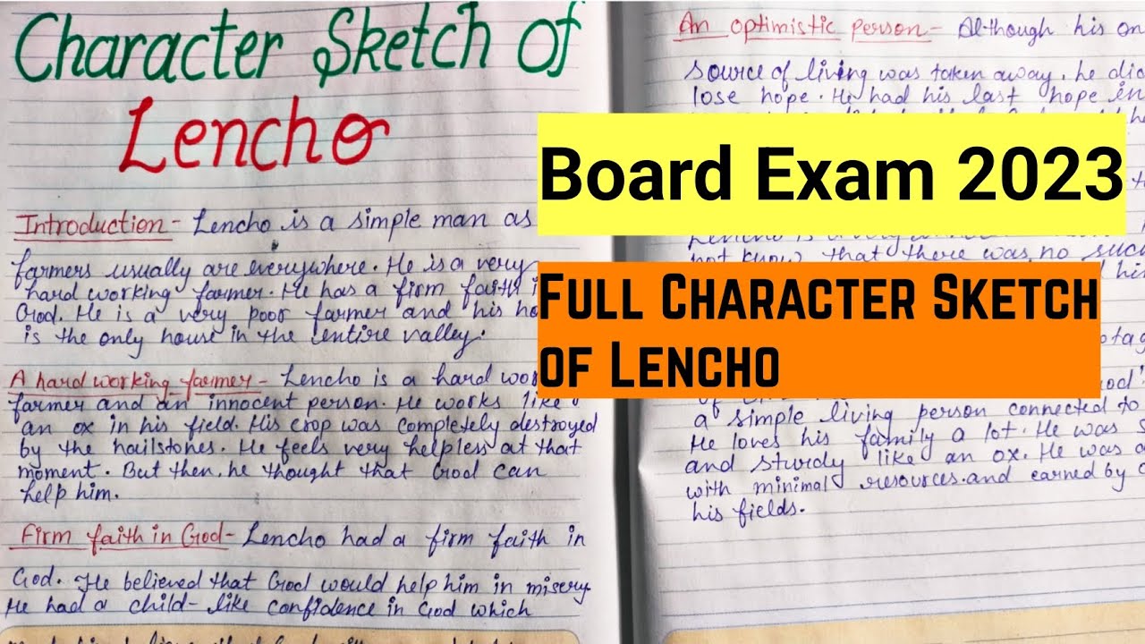 characteristics of lencho class 10