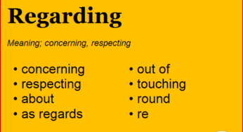 synonyms for regarding