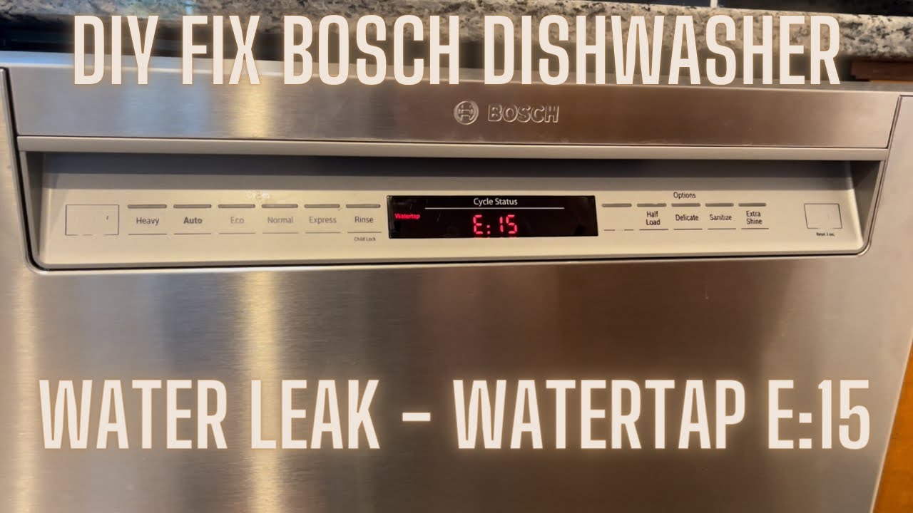 error 15 bosch dishwasher