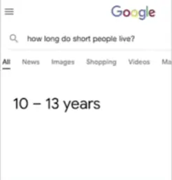 how long do short people live meme