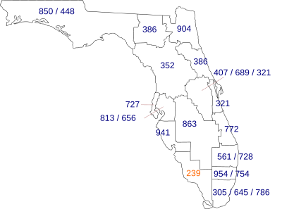 florida area code 239