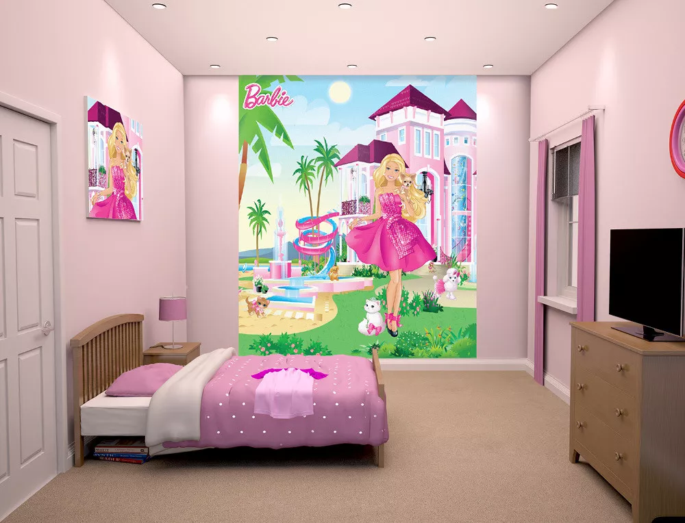 barbie wallpaper for bedroom