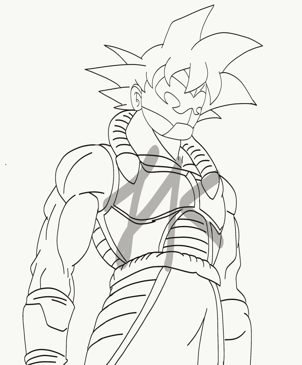 bardock lineart