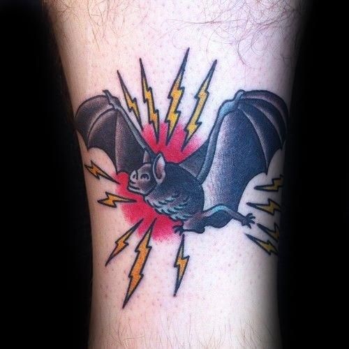 bat tattoo traditional