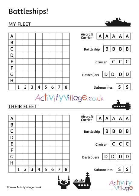 battleship template pdf