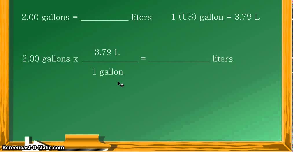 liters to gallons conversion calculator