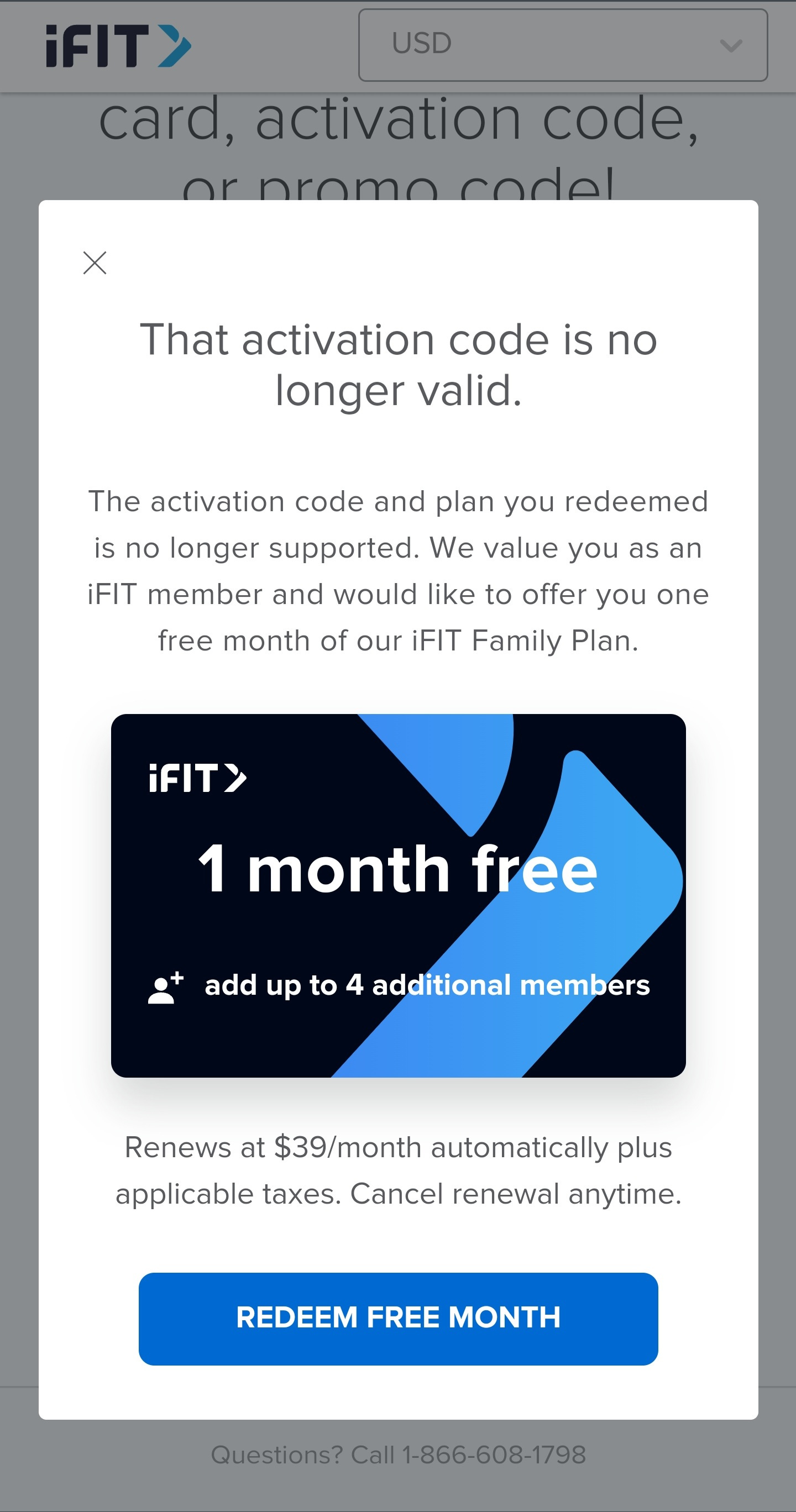 ifit activation code