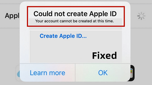 i cant create an apple id