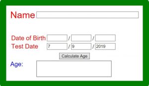 pearson age calculator for testing