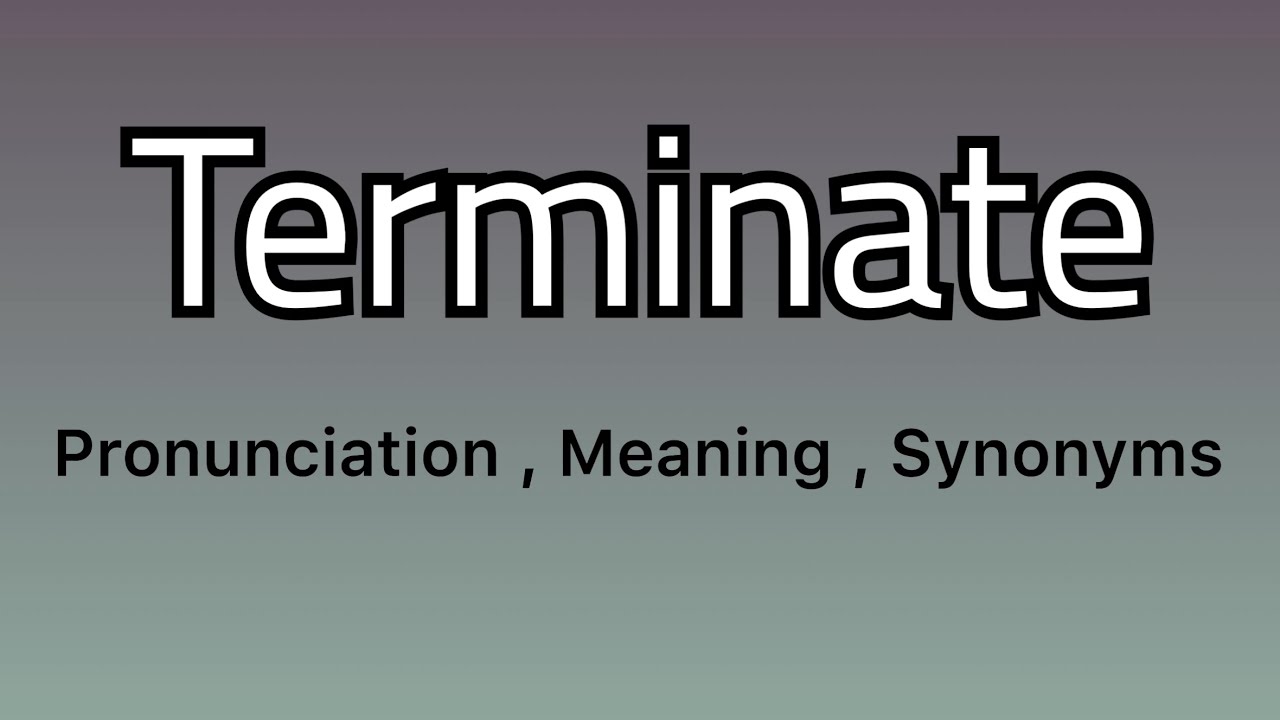 terminate synonym