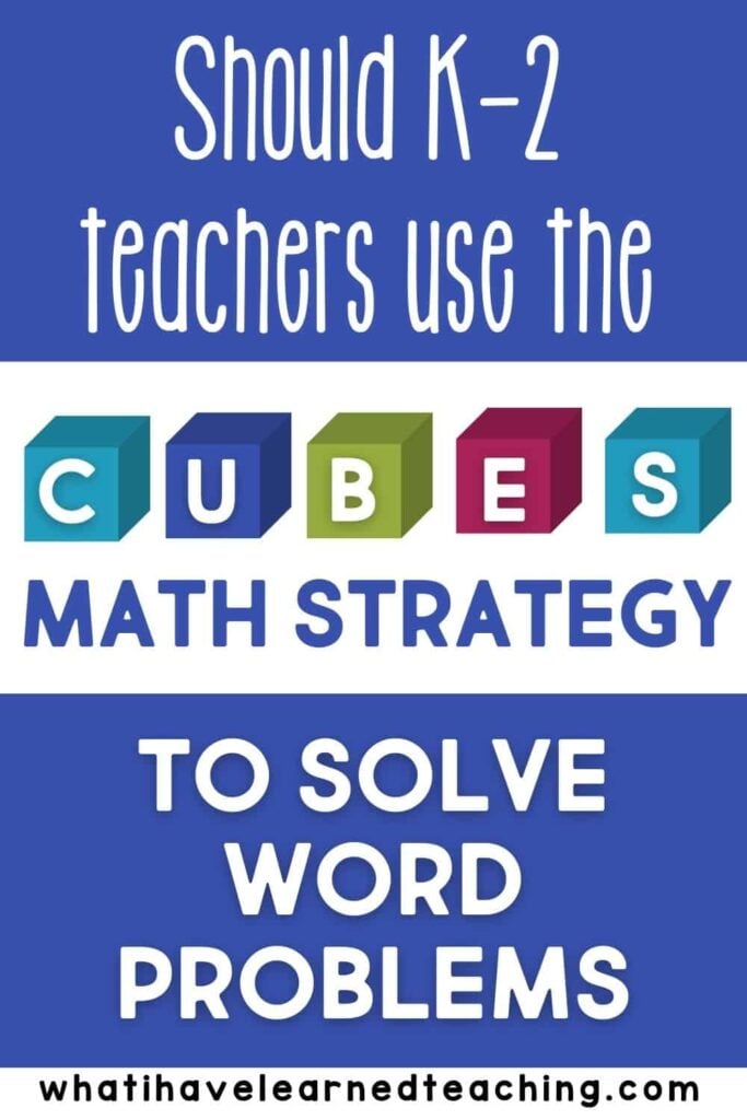 cubes math strategy