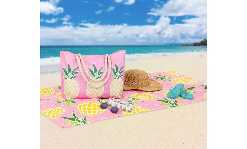 beach bag and towel set