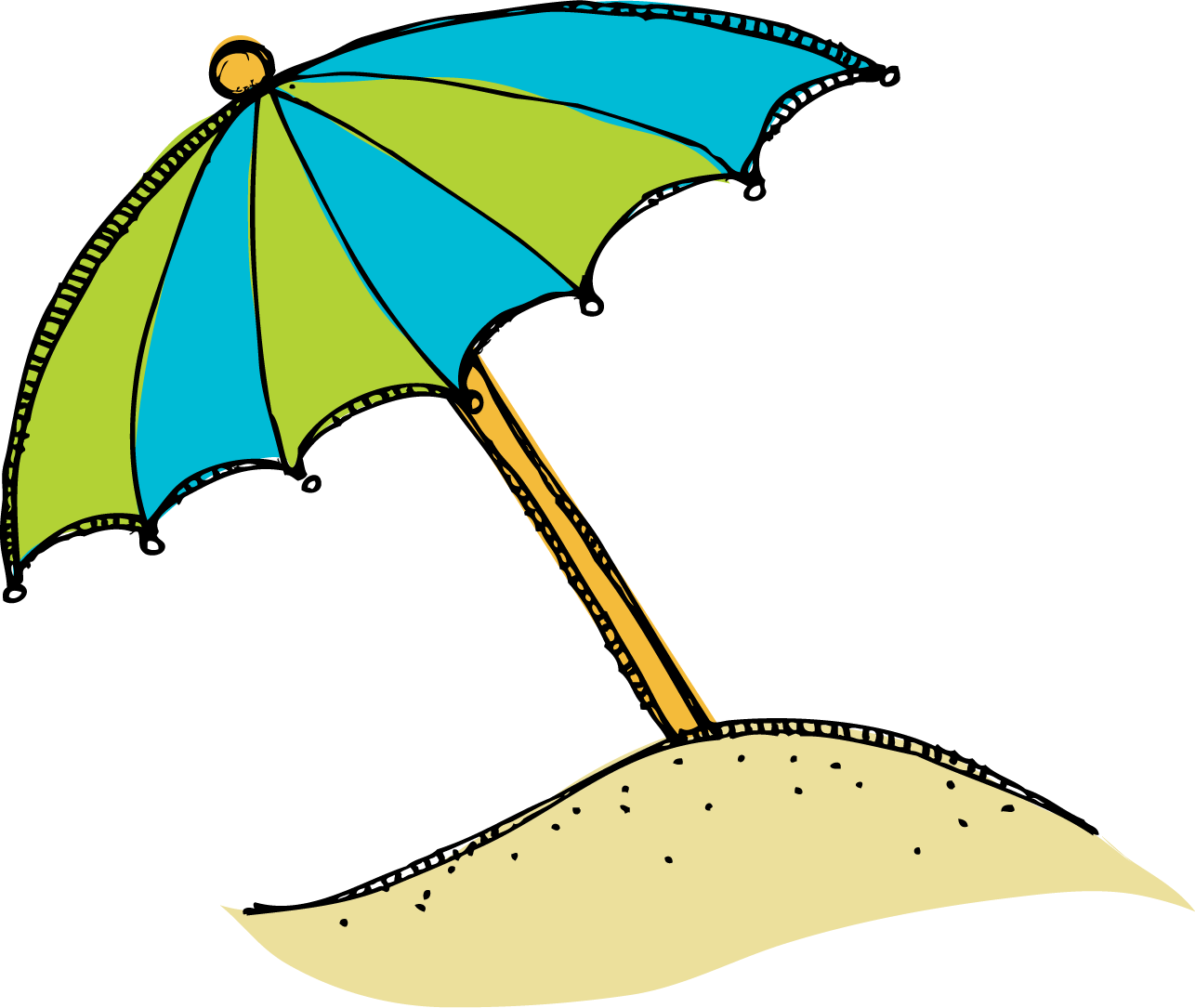 beach umbrella clipart