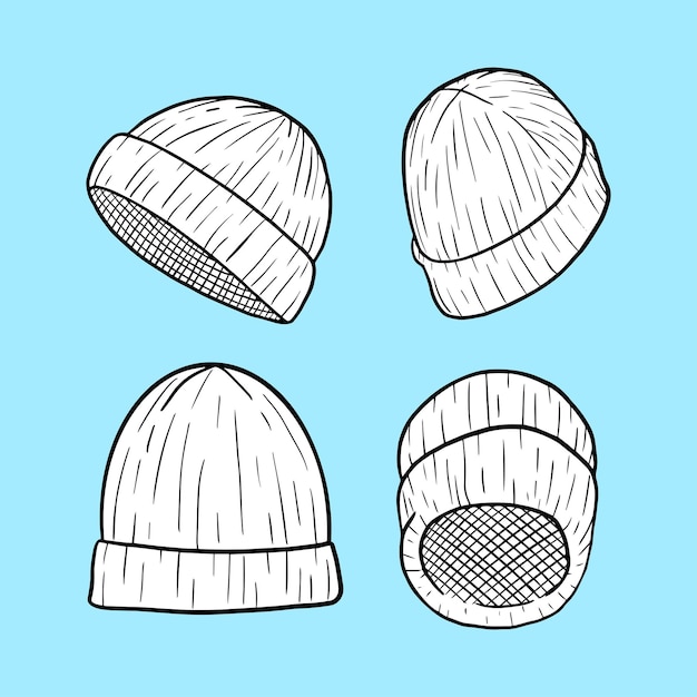 beanie drawing