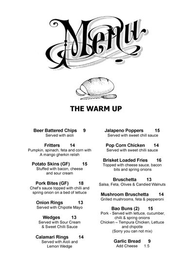 belvidere bar and bistro menu