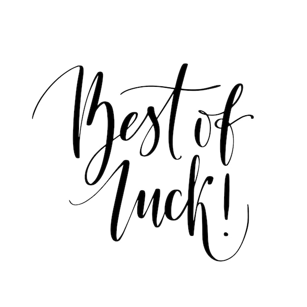 best of luck calligraphy